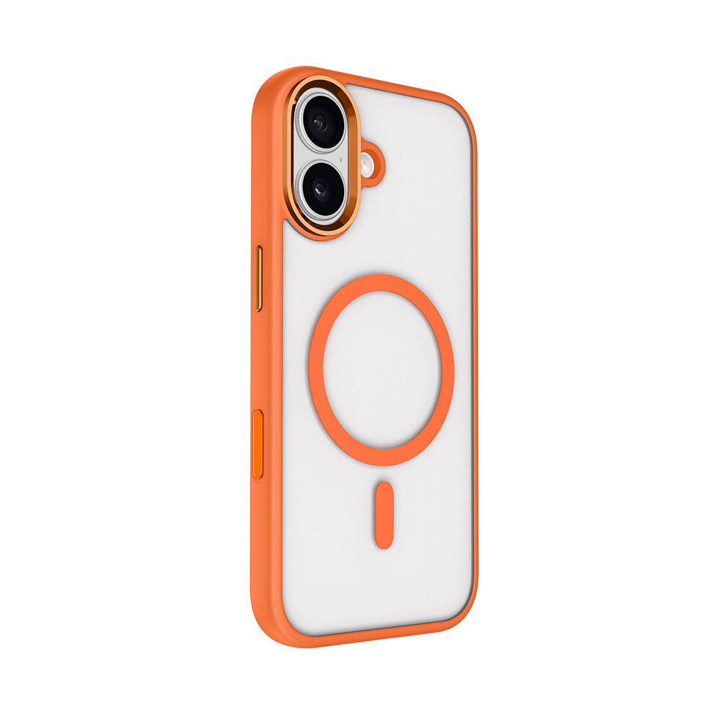 iPhone 17 Kılıf Wireless Şarj Özellikli Zore Krom M-safe Silikon Kılıf