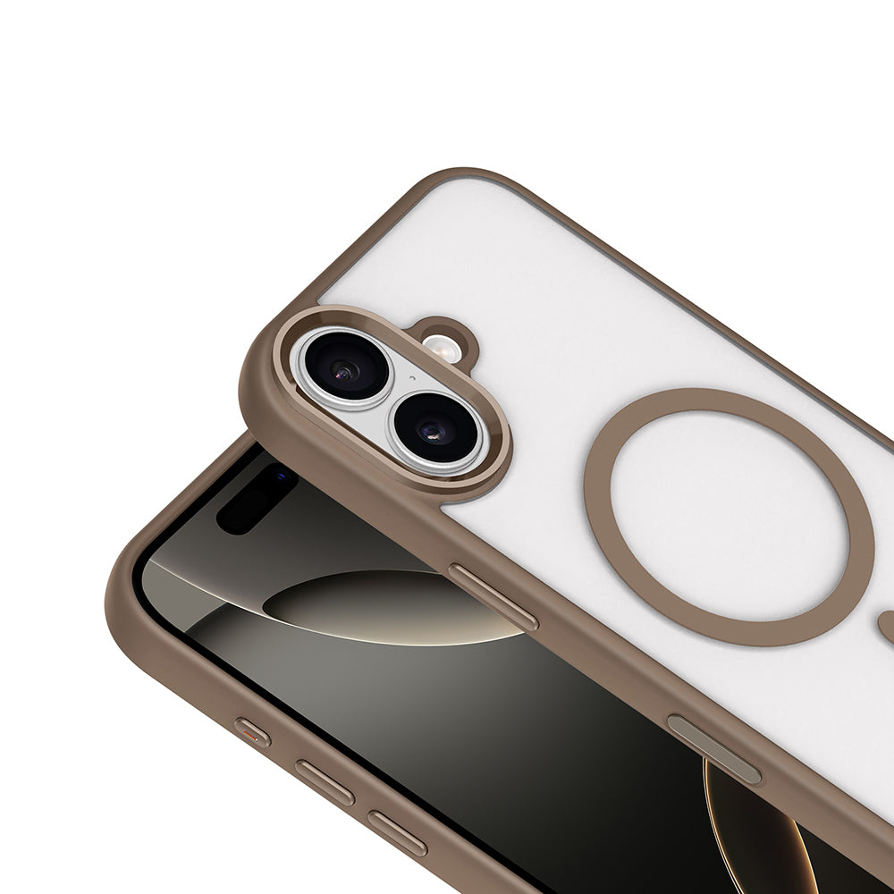 iPhone 17 Kılıf Wireless Şarj Özellikli Zore Krom M-safe Silikon Kılıf