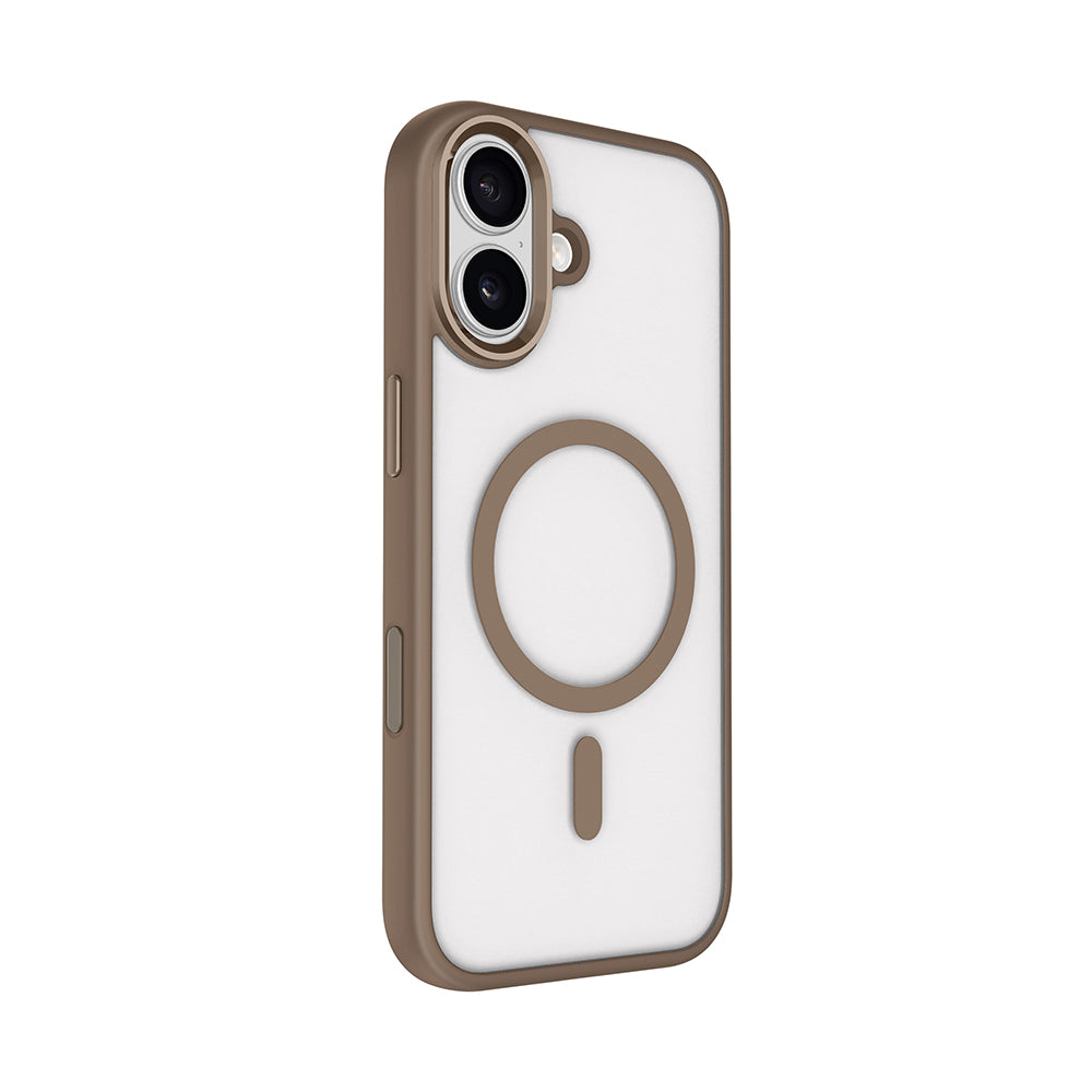 iPhone 17 Kılıf Wireless Şarj Özellikli Zore Krom M-safe Silikon Kılıf