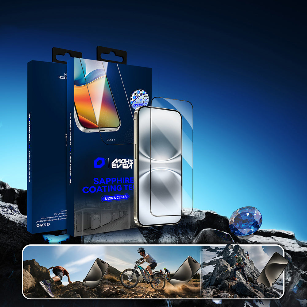 iPhone 17 Mohseven Safir Coating HD 3D Glue Temperli Cam Ekran Koruyucu