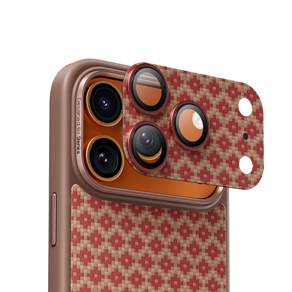 iPhone 17 Pro Benks ArmorWarrior ArmorGrid Serisi Kevlar Kamera Lens Koruyucu
