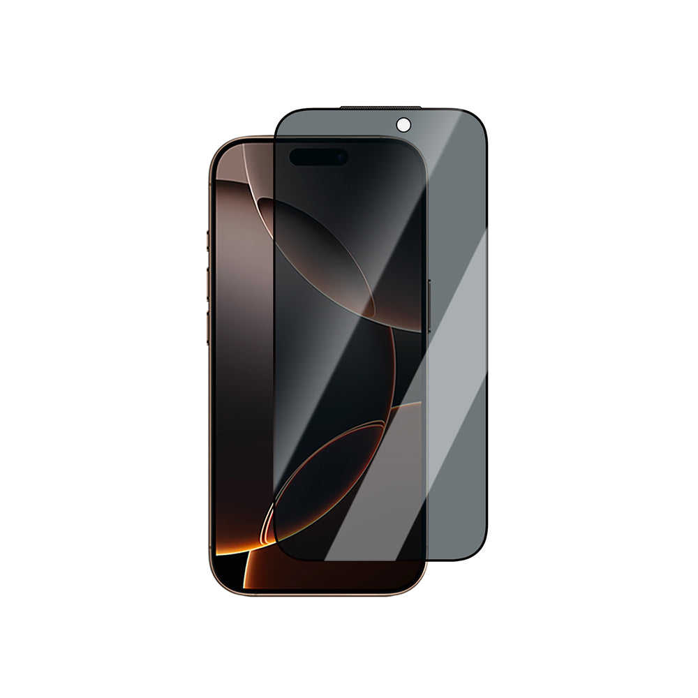 iPhone 17 Pro CaseWorld Applicator Serisi 2.5D Eyesafe Mavi Işık Teknolojili 0.33mm Privacy Temperli Cam Ekran Koruyucu + Uygulama Aparatı