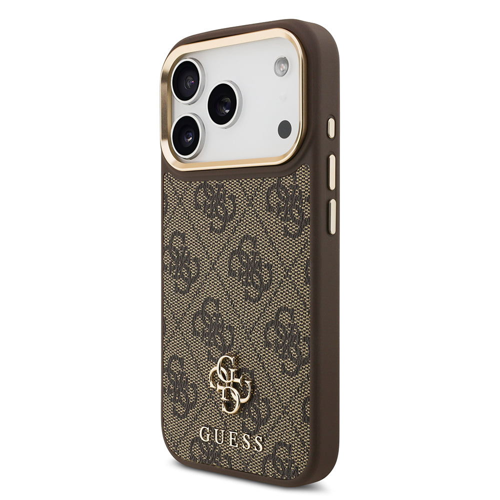 iPhone 17 Pro Guess Orijinal Lisanslı 4G ve Yazı Logolu Kılıf + Ekran Koruyucu + Lens Koruyucu 3in1 Aksesuar Seti