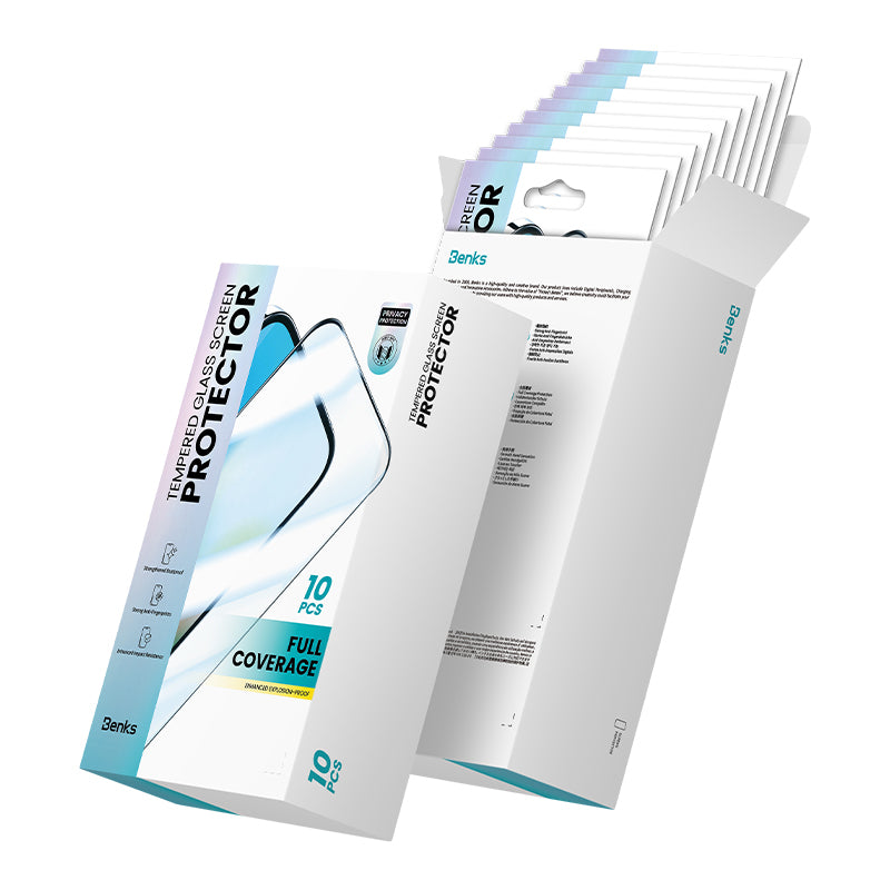 iPhone 17 Pro Hidrofobik Ve Oleofobik Özellikli Benks 0.3mm Privacy Air Shield Ekran Koruyucu 10'lu Paket