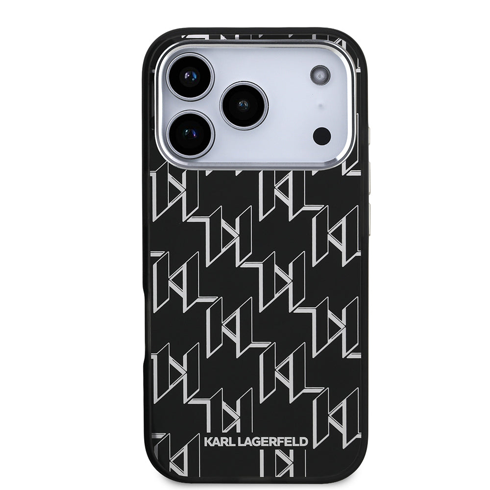 iPhone 17 Pro Kılıf Orijinal Lisanslı M-safe Şarj Özellikli Karl Lagerfeld IML Baskılı Monogram Dizayn Kılıf