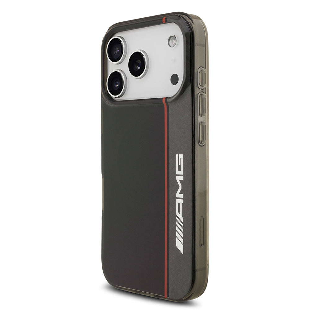 iPhone 17 Pro Kılıf AMG Orijinal Lisanslı M-safe Şarj Özellikli IML Baskı Logolu Çift Katmanlı Bow Lines Kılıf