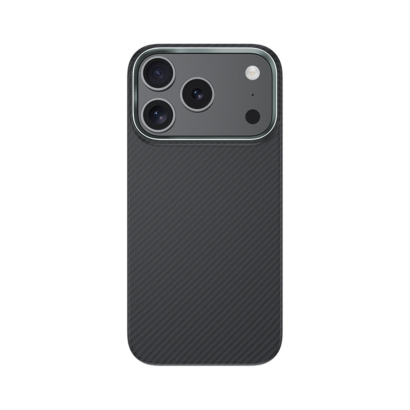 iPhone 17 Pro Kılıf Benks M-safe Şarj Özellikli Metal Kamera Çerçeveli Magnetik ArmorAir 600D Kevlar Karbon Fiber Kılıf