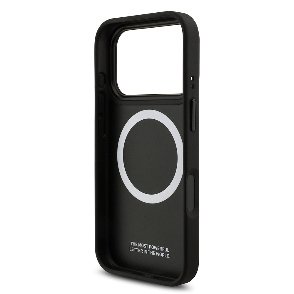 iPhone 17 Pro Kılıf BMW Orijinal Lisanslı M-safe Şarj Özellikli Karbon Fiber Metal Logolu Kılıf