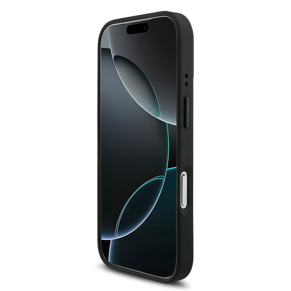 iPhone 17 Pro Kılıf BMW Orijinal Lisanslı M-safe Şarj Özellikli M Logolu Üç Şeritli Delikli Deri Kılıf