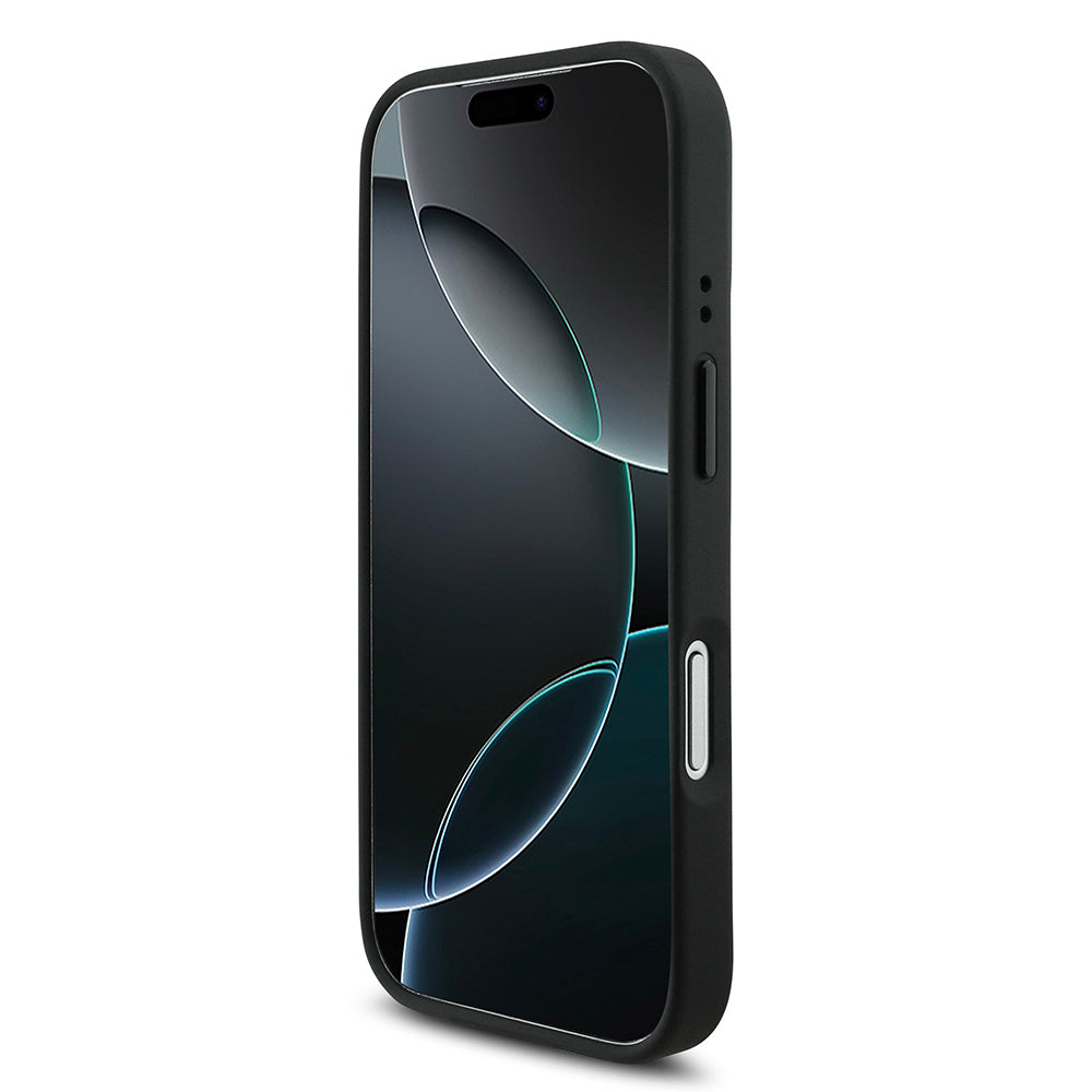 iPhone 17 Pro Kılıf BMW Orijinal Lisanslı M-safe Şarj Özellikli M Logolu Üç Şeritli Delikli Deri Kılıf