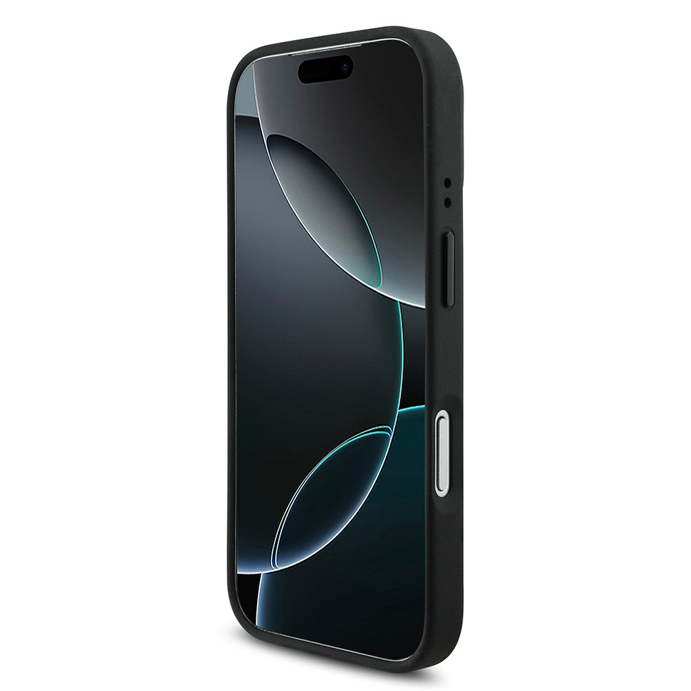 iPhone 17 Pro Kılıf BMW Orijinal Lisanslı M-safe Şarj Özellikli Metal BMW ve M Logolu PU Karbon Tasarımlı Kılıf