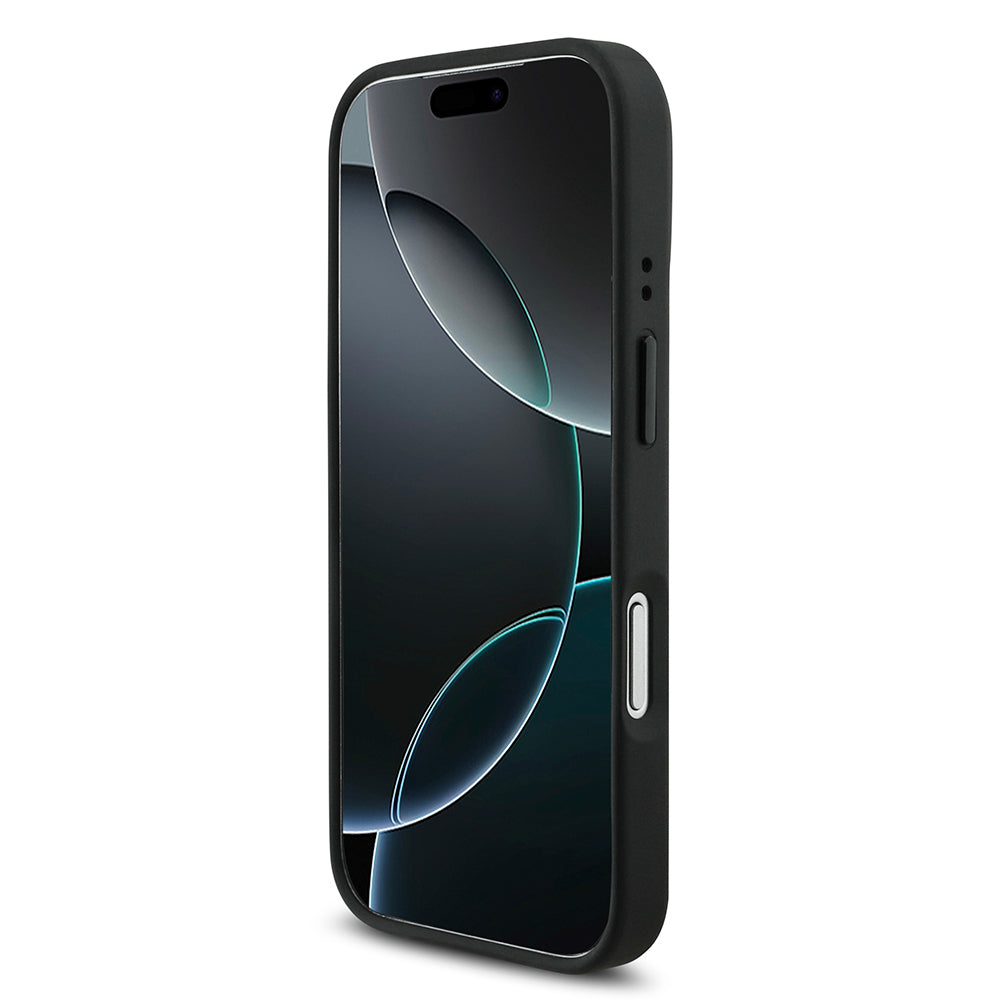 iPhone 17 Pro Kılıf BMW Orijinal Lisanslı M-safe Şarj Özellikli Metal BMW ve M Logolu PU Karbon Tasarımlı Kılıf