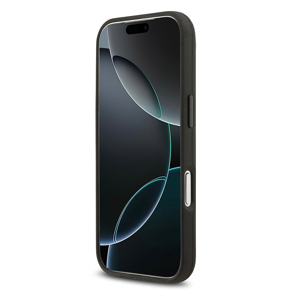 iPhone 17 Pro Kılıf BMW Orijinal Lisanslı M-safe Şarj Özellikli Metal Logolu Delikli M Dizayn Deri Kılıf
