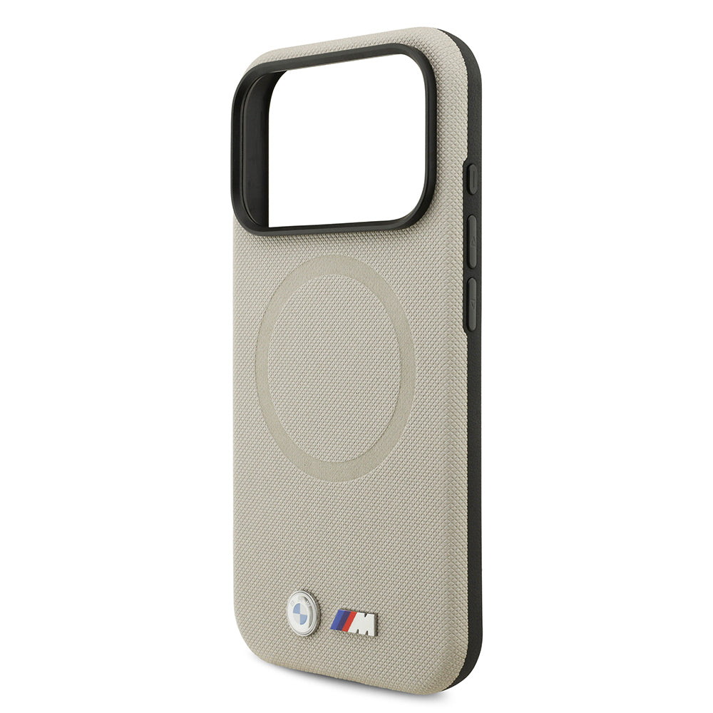 iPhone 17 Pro Kılıf BMW Orijinal Lisanslı M-safe Şarj Özellikli Metal Logolu Delikli M Dizayn Deri Kılıf