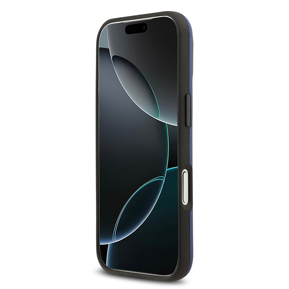iPhone 17 Pro Kılıf BMW Orijinal Lisanslı M-safe Şarj Özellikli Metal Logolu Delikli M Dizayn Deri Kılıf