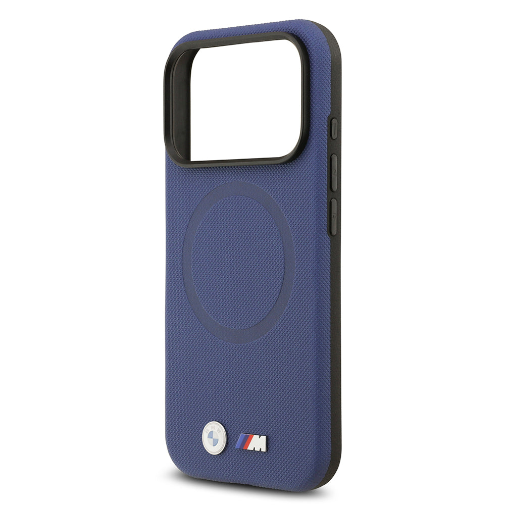 iPhone 17 Pro Kılıf BMW Orijinal Lisanslı M-safe Şarj Özellikli Metal Logolu Delikli M Dizayn Deri Kılıf