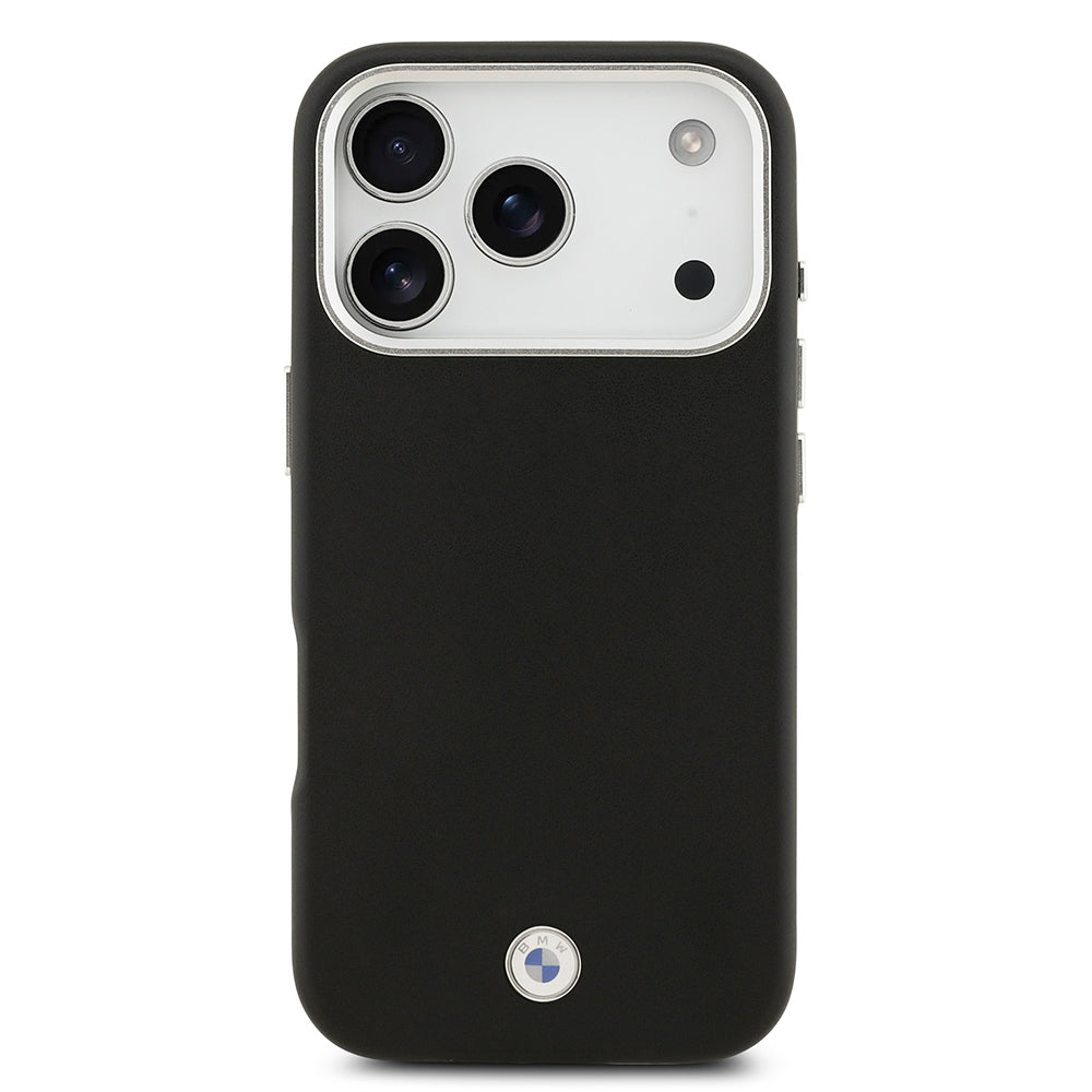 iPhone 17 Pro Kılıf BMW Orijinal Lisanslı M-safe Şarj Özellikli Metal Logolu Tam Kaplama Deri Kılıf