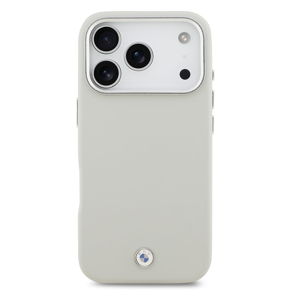 iPhone 17 Pro Kılıf BMW Orijinal Lisanslı M-safe Şarj Özellikli Metal Logolu Tam Kaplama Deri Kılıf