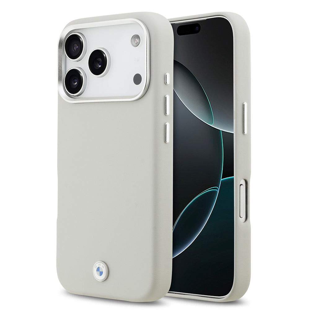 iPhone 17 Pro Kılıf BMW Orijinal Lisanslı M-safe Şarj Özellikli Metal Logolu Tam Kaplama Deri Kılıf