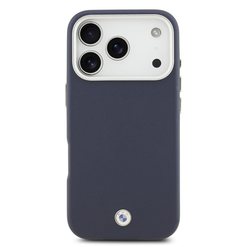 iPhone 17 Pro Kılıf BMW Orijinal Lisanslı M-safe Şarj Özellikli Metal Logolu Tam Kaplama Deri Kılıf