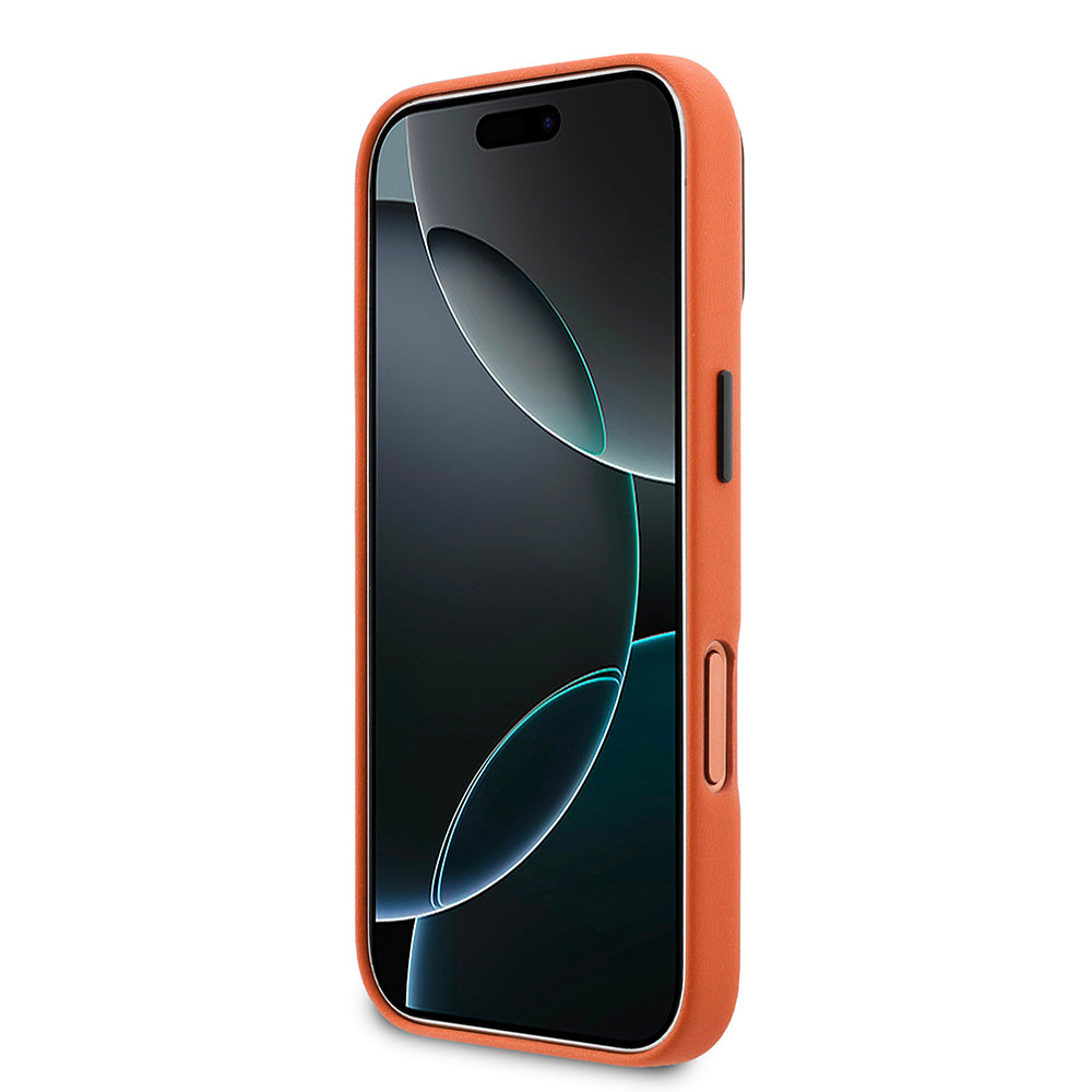 iPhone 17 Pro Kılıf BMW Orijinal Lisanslı M-safe Şarj Özellikli Standlı Metal Kamera Çerçeveli M Logolu PU Deri Kılıf