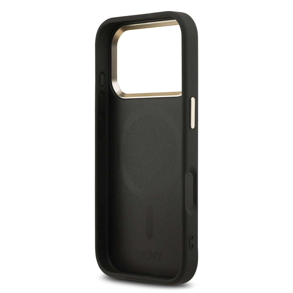 iPhone 17 Pro Kılıf DKNY Orijinal Lisanslı M-safe Şarj Özellikli 3D Yazılı Checkered Pattern Kılıf