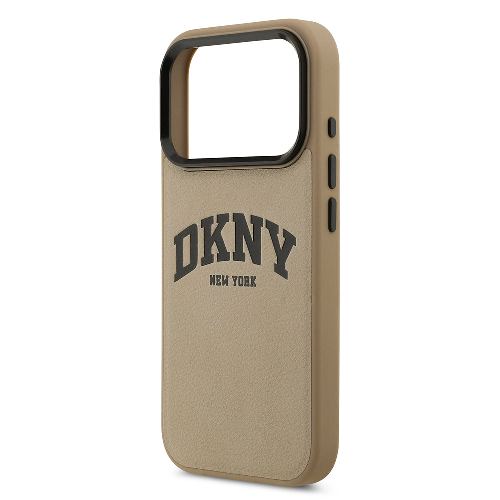 iPhone 17 Pro Kılıf DKNY Orijinal Lisanslı M-safe Şarj Özellikli PU Deri Kabartmalı Kılıf