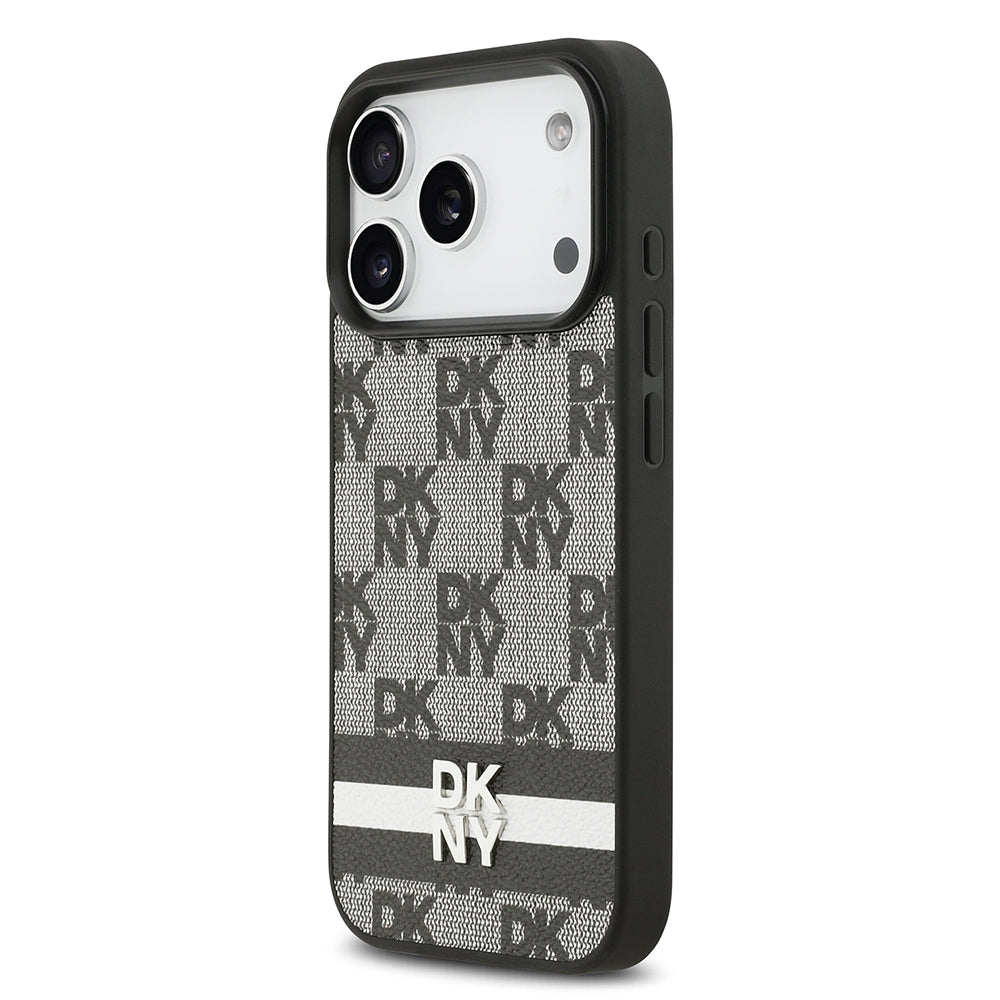 iPhone 17 Pro Kılıf DKNY Orjinal Lisanslı M-safe Şarj Özellikli 3D Yazılı Metal Logolu Kılıf