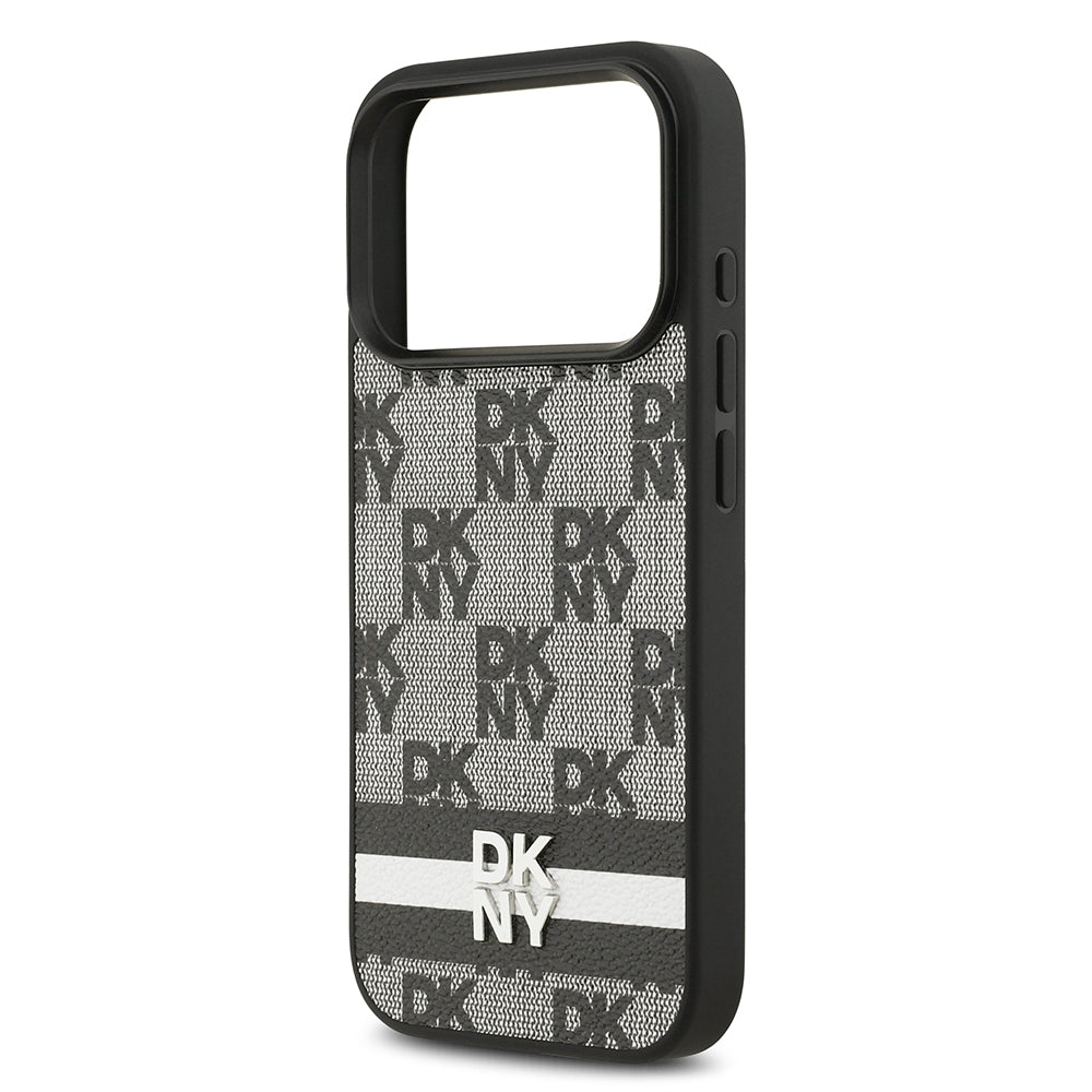 iPhone 17 Pro Kılıf DKNY Orjinal Lisanslı M-safe Şarj Özellikli 3D Yazılı Metal Logolu Kılıf