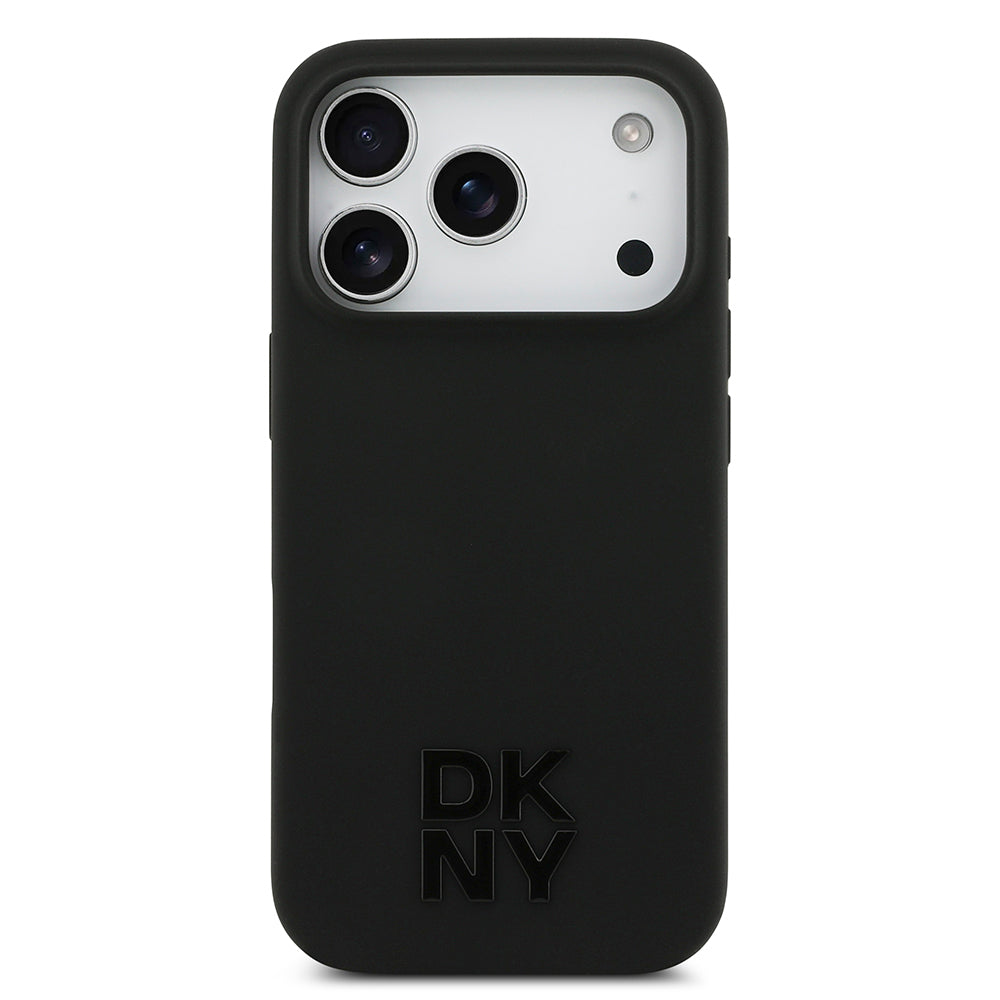 iPhone 17 Pro Kılıf DKNY Orjinal Lisanslı M-safe Şarj Özellikli Metal Logolu Silikon Kılıf