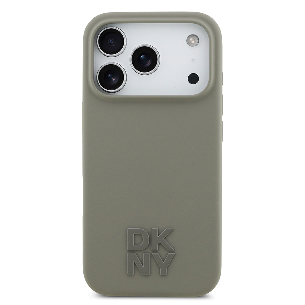 iPhone 17 Pro Kılıf DKNY Orjinal Lisanslı M-safe Şarj Özellikli Metal Logolu Silikon Kılıf