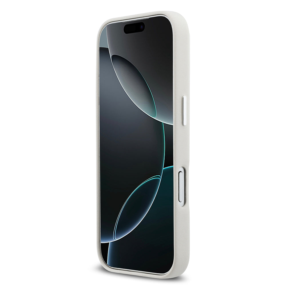 iPhone 17 Pro Kılıf DKNY Orjinal Lisanslı M-safe Şarj Özellikli PU Büyük Dikey Logolu Kılıf