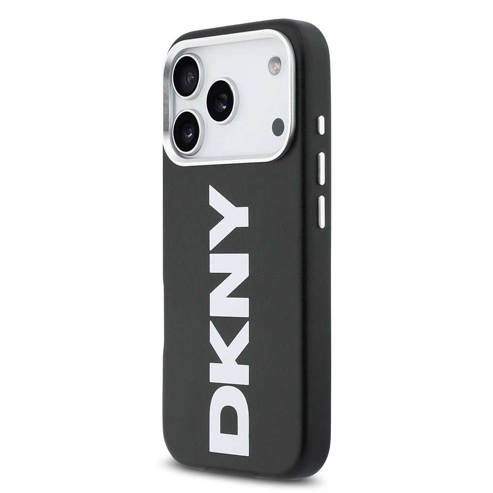 iPhone 17 Pro Kılıf DKNY Orjinal Lisanslı M-safe Şarj Özellikli PU Büyük Dikey Logolu Kılıf