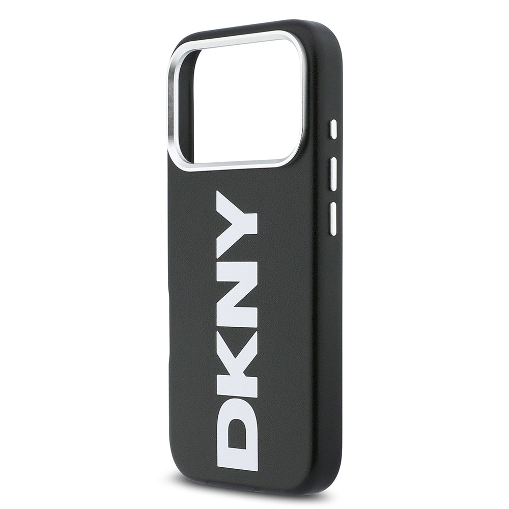 iPhone 17 Pro Kılıf DKNY Orjinal Lisanslı M-safe Şarj Özellikli PU Büyük Dikey Logolu Kılıf