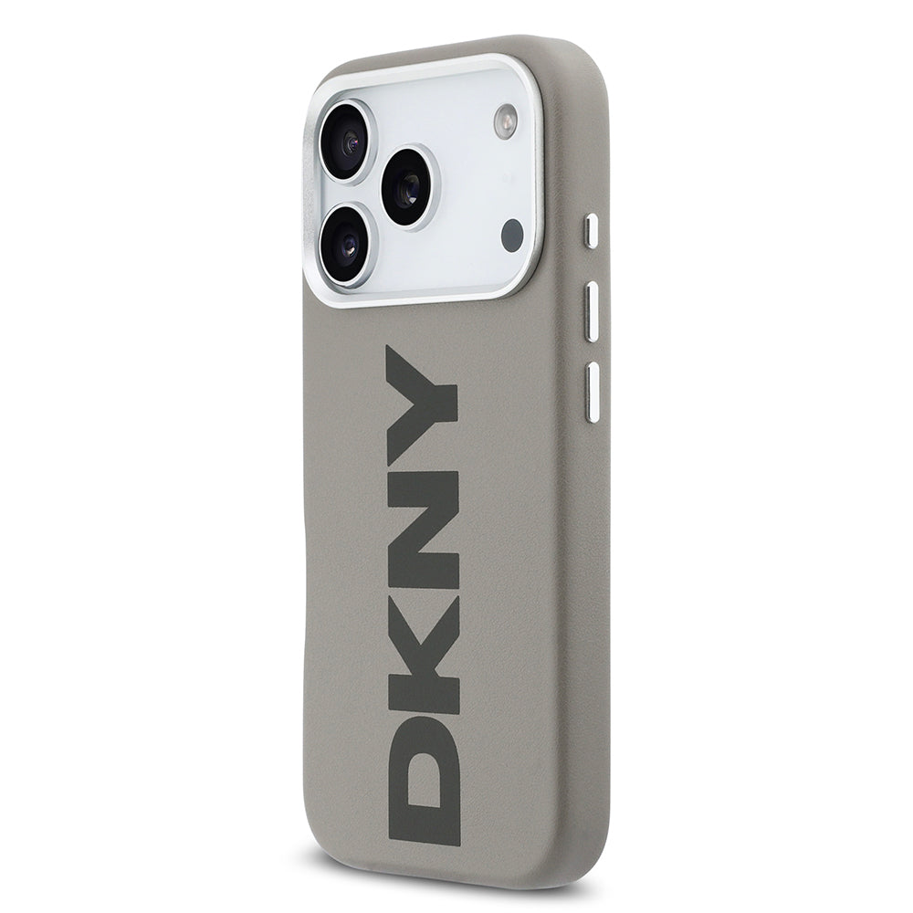 iPhone 17 Pro Kılıf DKNY Orjinal Lisanslı M-safe Şarj Özellikli PU Büyük Dikey Logolu Kılıf