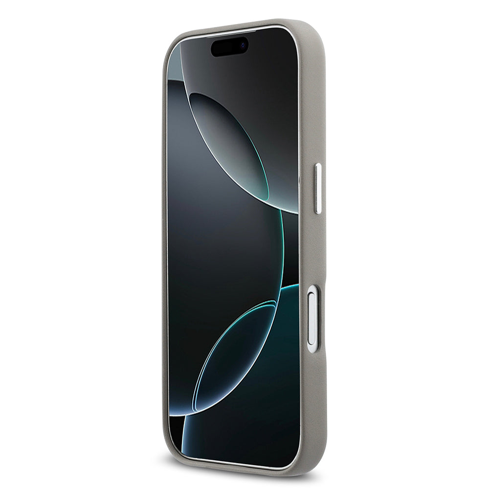 iPhone 17 Pro Kılıf DKNY Orjinal Lisanslı M-safe Şarj Özellikli PU Büyük Dikey Logolu Kılıf