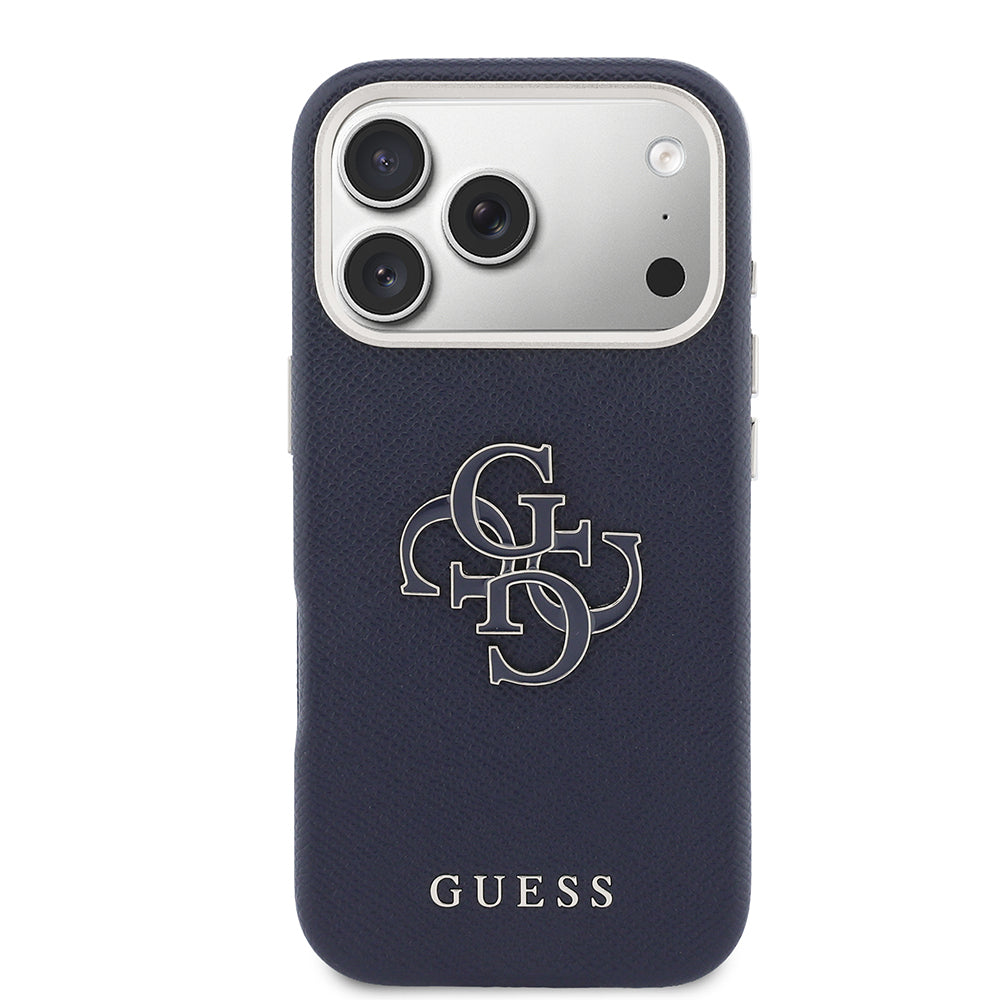 iPhone 17 Pro Kılıf Guess Orijinal Lisanslı 4G Büyük Metal Kamera Çerçeveli PU Deri Resin Kılıf
