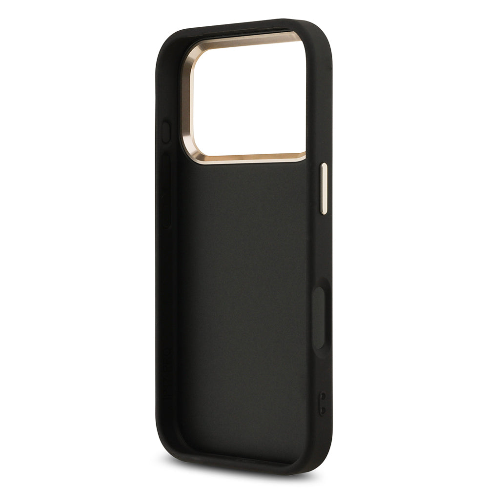 iPhone 17 Pro Kılıf Guess Orijinal Lisanslı 4G Büyük Metal Kamera Çerçeveli ve Logolu Glitter Kılıf