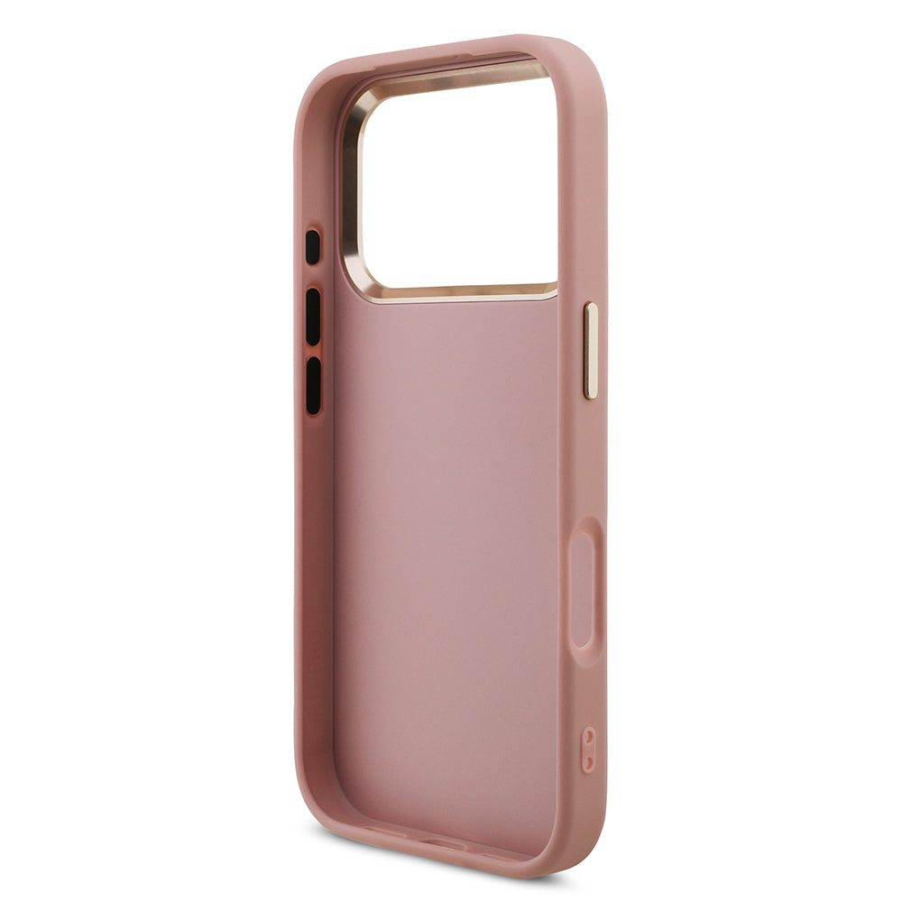 iPhone 17 Pro Kılıf Guess Orijinal Lisanslı 4G Büyük Metal Kamera Çerçeveli ve Logolu Glitter Kılıf