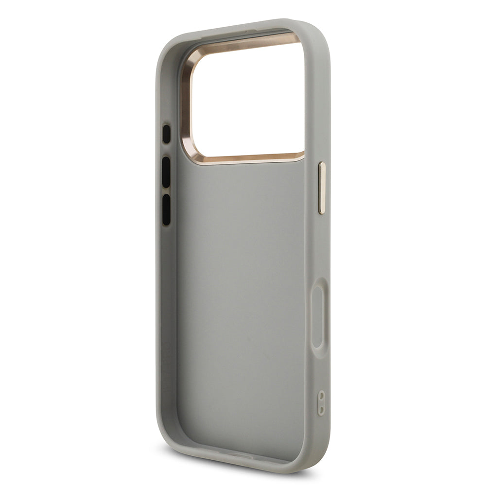 iPhone 17 Pro Kılıf Guess Orijinal Lisanslı 4G Büyük Metal Kamera Çerçeveli ve Logolu Glitter Kılıf