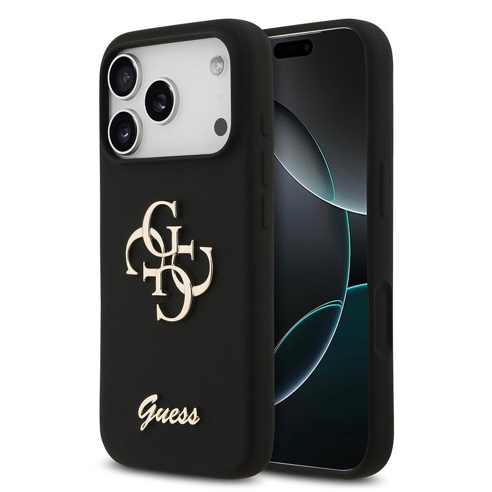 iPhone 17 Pro Kılıf Guess Orijinal Lisanslı Grained Yazı Logolu Kılıf