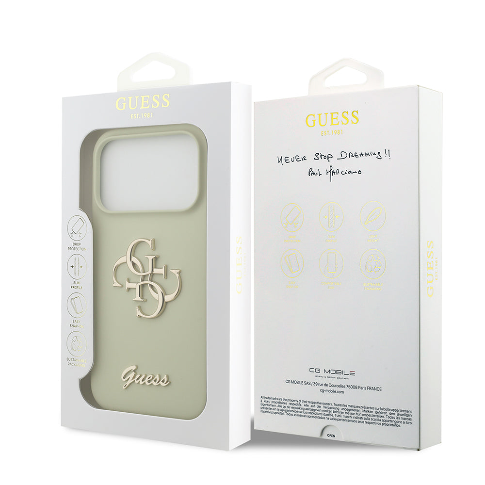 iPhone 17 Pro Kılıf Guess Orijinal Lisanslı Grained Yazı Logolu Kılıf