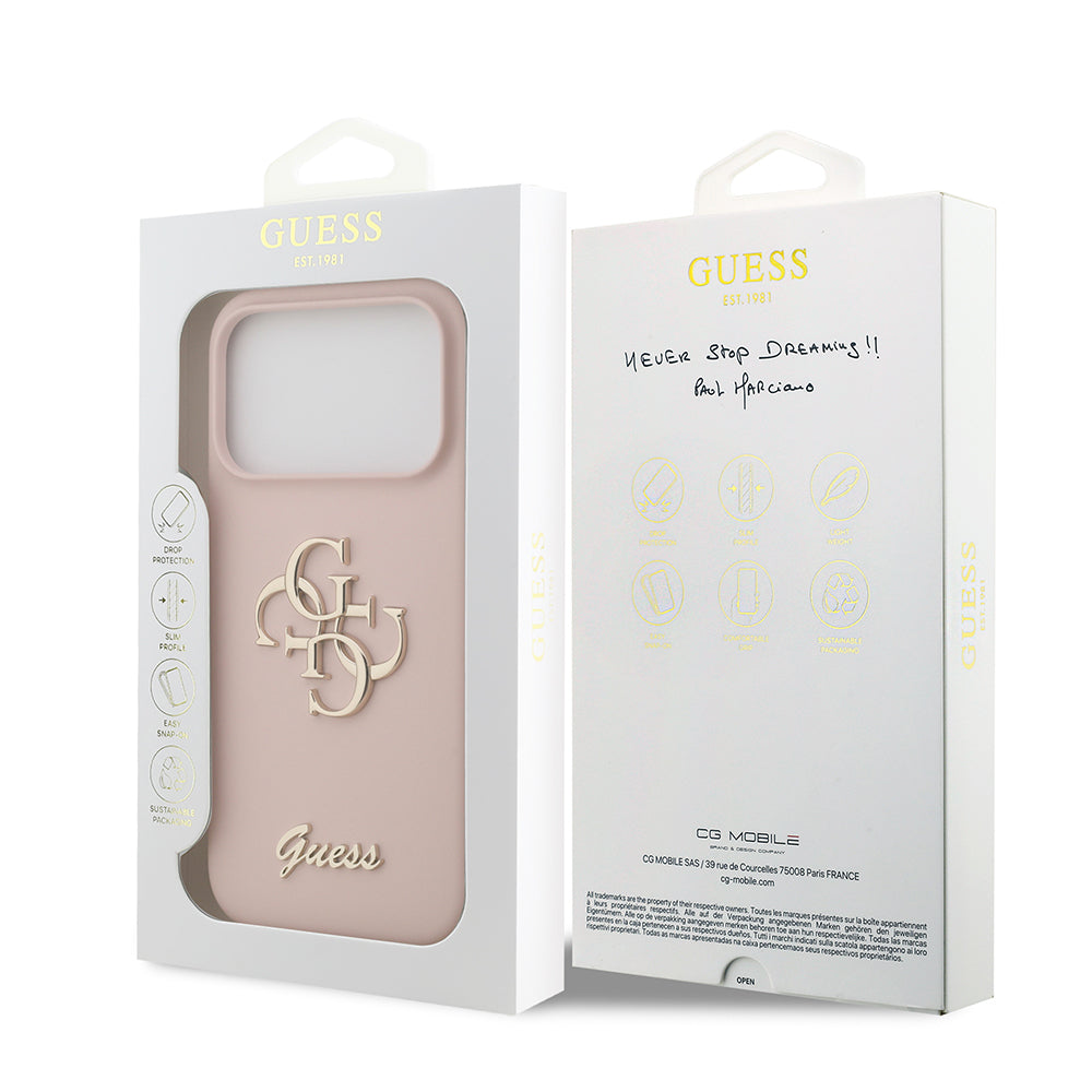 iPhone 17 Pro Kılıf Guess Orijinal Lisanslı Grained Yazı Logolu Kılıf