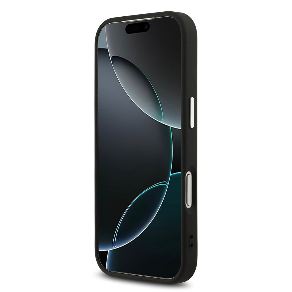 iPhone 17 Pro Kılıf Guess Orijinal Lisanslı Gümüş Metal Kamera Çerçeveli 4G Desenli Metal Büyük 4G ve Yazı Logolu Kılıf