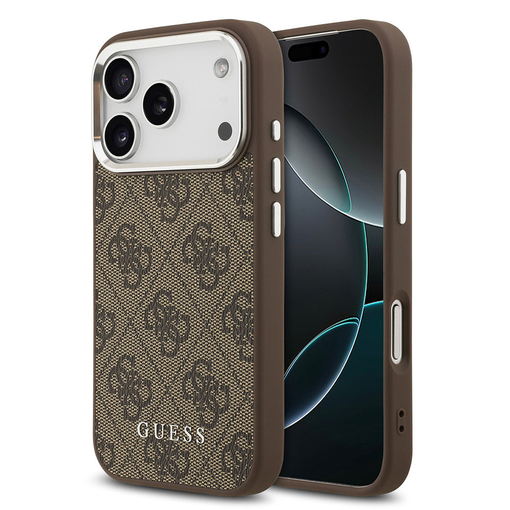 iPhone 17 Pro Kılıf Guess Orijinal Lisanslı M-safe Şarj Özellikli 4G Klasik Yazı Logolu Kılıf