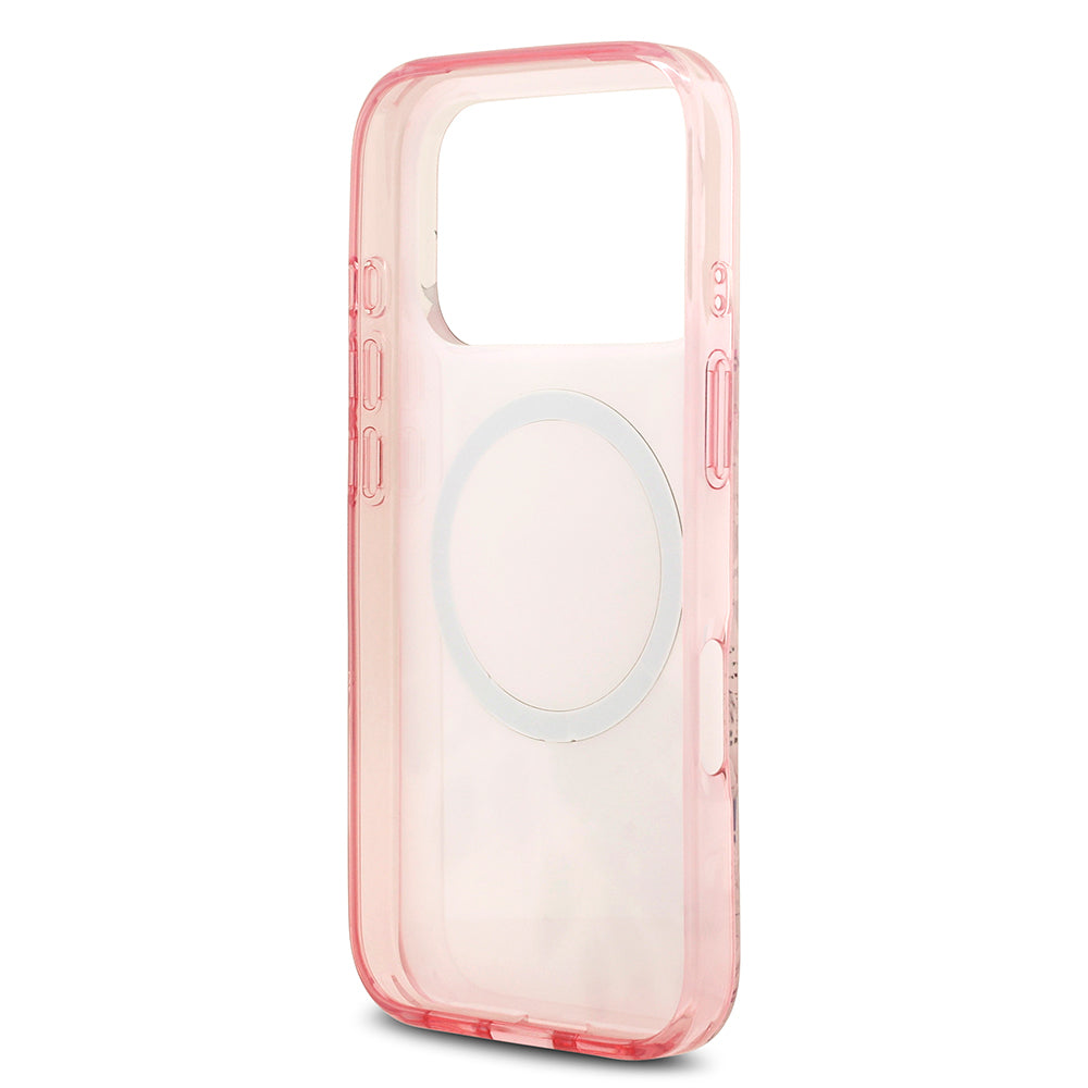 iPhone 17 Pro Kılıf Guess Orijinal Lisanslı M-safe Şarj Özellikli Flower Tonal Circle Kılıf