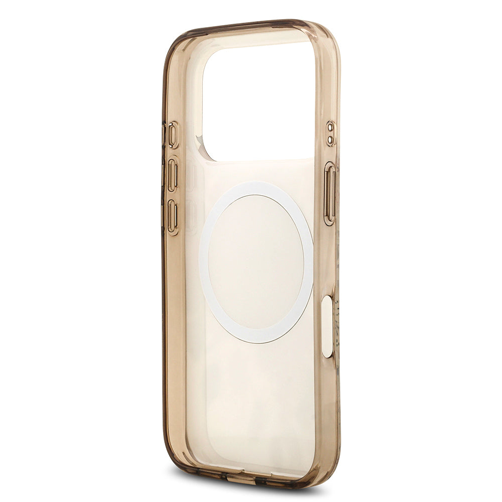 iPhone 17 Pro Kılıf Guess Orijinal Lisanslı M-safe Şarj Özellikli Flower Tonal Circle Kılıf