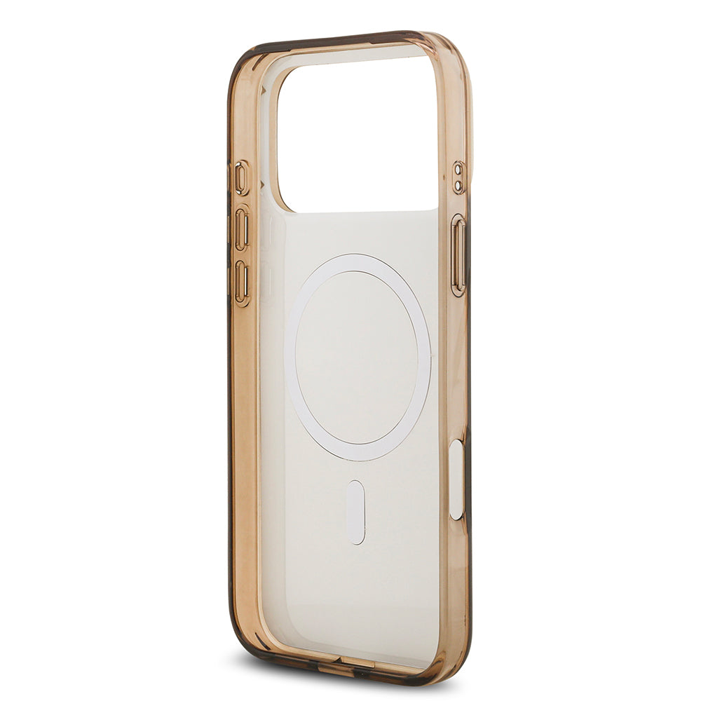 iPhone 17 Pro Kılıf Guess Orijinal Lisanslı M-safe Şarj Özellikli IML Baskılı Klasik Logolu 4G Desenli Kılıf