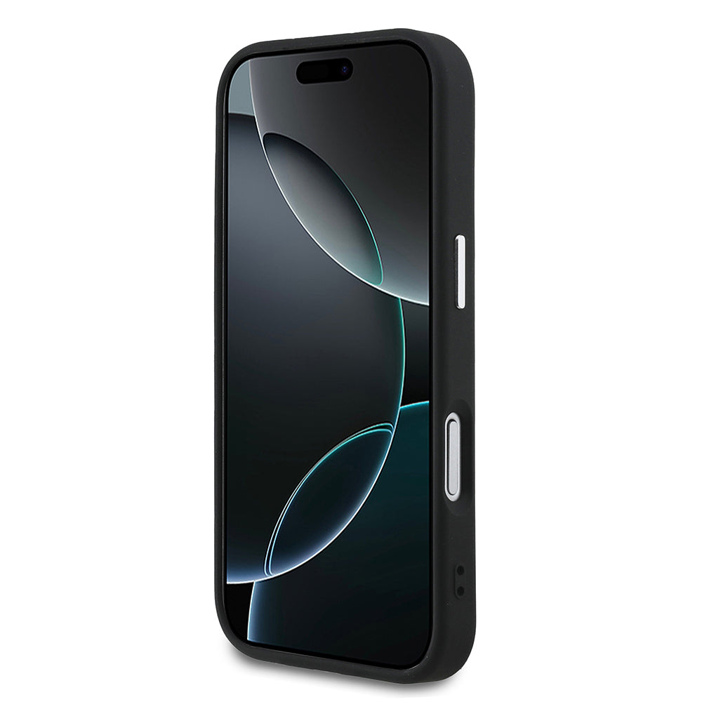 iPhone 17 Pro Kılıf Guess Orijinal Lisanslı M-safe Şarj Özellikli Klasik Yazı Logolu PU Deri Kılıf