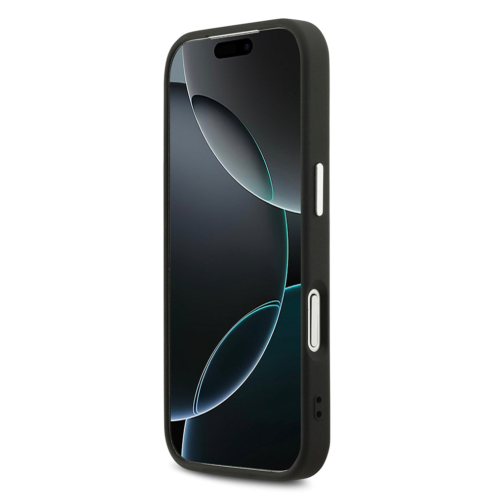 iPhone 17 Pro Kılıf Guess Orijinal Lisanslı M-safe Şarj Özellikli Sıcak Baskılı Klasik Yazı Logolu PU Deri Peony Kılıf